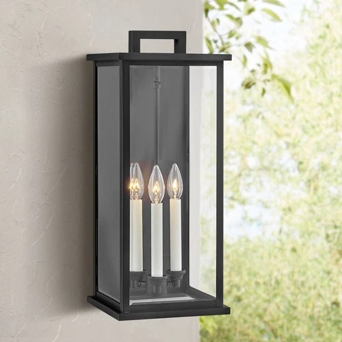 Hinkley Weymouth 22" High Rectangular Lantern Black Outdoor Wall Light - Picture 1 of 8
