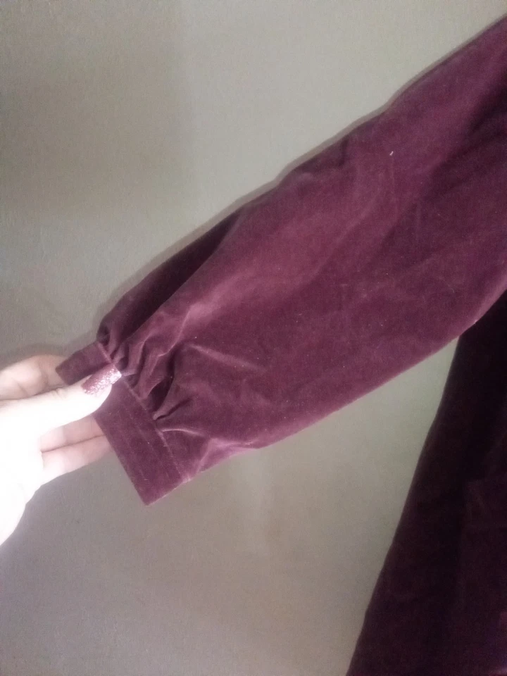 Vtg,Opera Velvet Coat 50s Union Tag,Dark Plum,Lined Satin LG, Whimsy Glamor. - Image 3 of 4