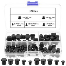 100 Pcs 5 Sizes Silicone Rubber Hole Plug High Temp T-Type Hole Plug Caps