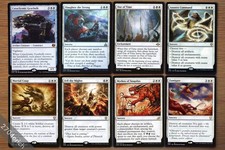 Lot of 8 Commander White Board Wipes NM Group Magic Set MTG Austere Command