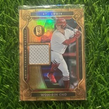 Won-Bin Cho Gold Standard Swatches 2023 Panini Chronicles - #GSS-WC MEM, RC C12