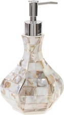 Milano Hand Soap Dispenser for Bathroom, Decorative Mother of Pearl Color
