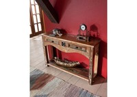 Konsolentisch Montiert Beistelltisch Sideboard Anrichte Altholz Massiv Unikat
