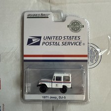 1/64 GREENLIGHT UNITED STATES POSTAL SERVICE USPS 1971 JEEP DJ-5 WHITE