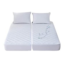 Waterproof Quilted Split King Mattress Pad Protector for Adjustable Bed