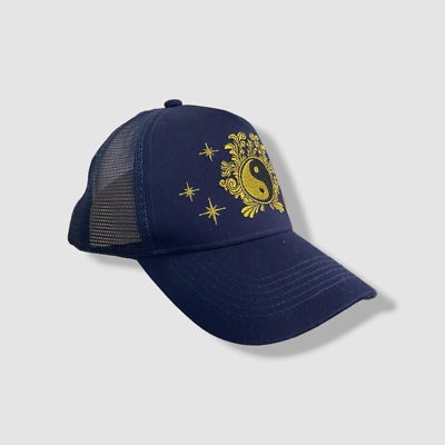 ANT 5:31 by JÉRÔME LAMAAR Men's Blue Embroidered Yin & Yang