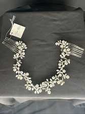 Maria Elena Bridal Hair Jewelry Headband Wedding Silver Rhinestones NWT