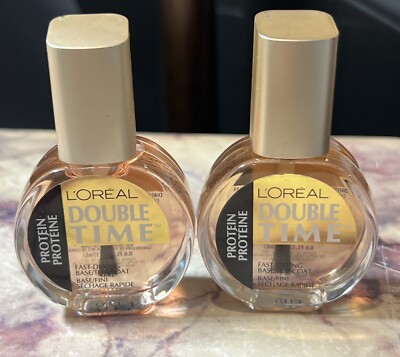 Lot of 2 L'Oreal Double Time Fast Drying Base/Top Coat