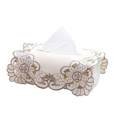 Exquisite Vintage Lace Fabric Tissue Box Cover - Enhance Your Home Decor 