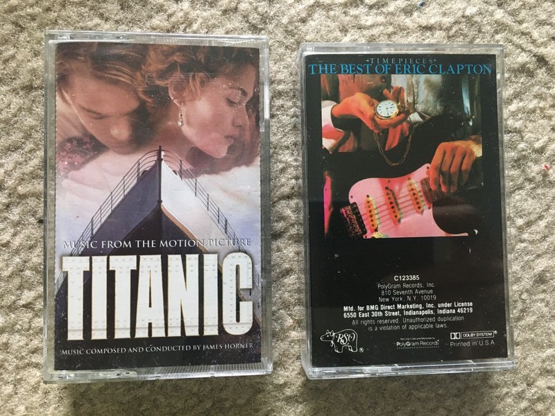 Vintage! Audio Cassettes Titanic Best of Eric Clapton Timepiece Like New!