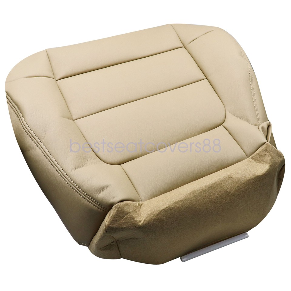 Driver Side Bottom Leather Seat Cover For 2001-2003 Ford F150 Lariat – Tan, Made In USA