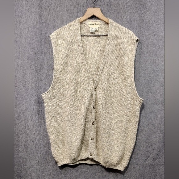 古着　Eddie bauer vest 90s 1990s XL Eddie Bauer Vest, Vintage 90s Cotton Outdoors Zip