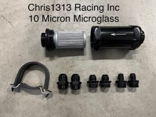 Chris1313 Racing Inc Fuel Filter 10 Micron Micro Glass E85 Microglass An10 Orb Chris1313 Racing Inc Fuel Filter 10 Micron Micro Glass E85 Microglass An10 Orb