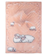 Baby Blanket Gift Sheep Design, Beige  White, 30" x 40",Brand New