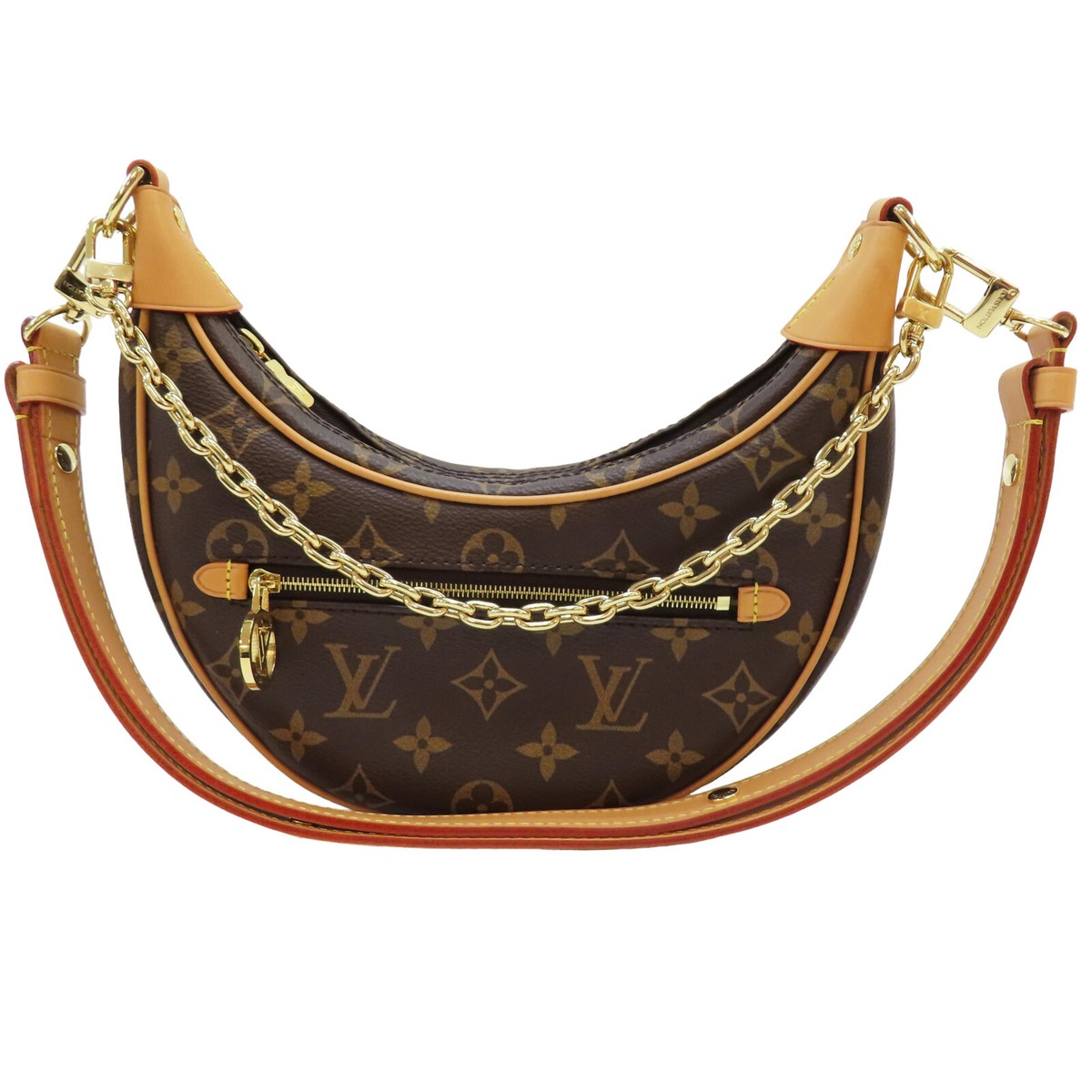 LOUIS VUITTON Loop Hobo Shoulder Bag Monogram Canvas Brown LOUIS VUITTON Loop Hobo Shoulder Bag Monogram Canvas Brown