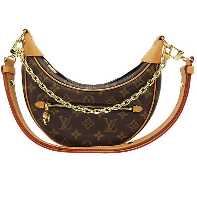LOUIS VUITTON Loop Hobo Shoulder Bag Monogram Canvas Brown LOUIS VUITTON Loop Hobo Shoulder Bag Monogram Canvas Brown