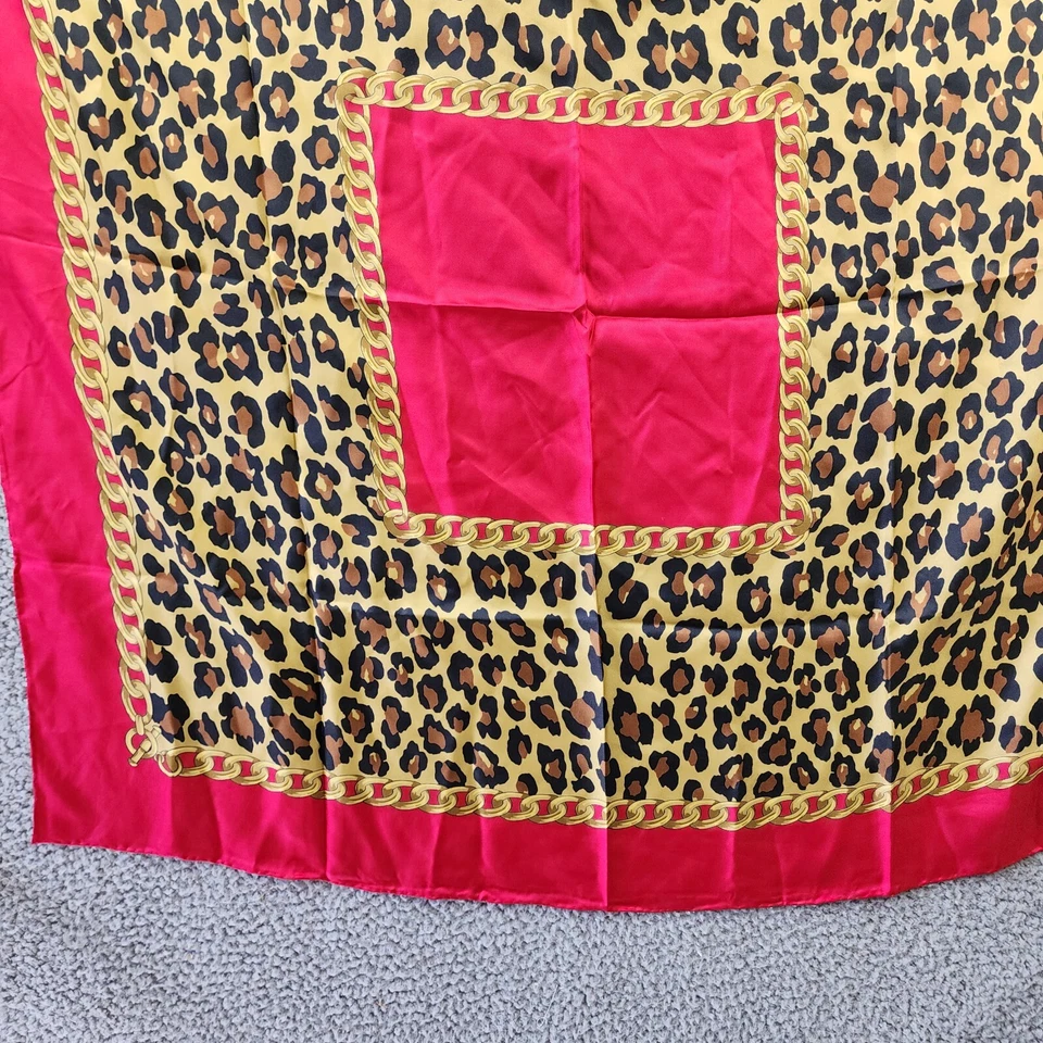 Echo Leopard Charm Square Silk Scarf Women's One Size (35" x 35") Red Multi - Image 3 of 4