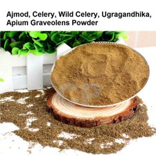 Ajmod Celery Wild Celery Ugragandhika Apium Graveolens Powder 250gm 8.8 OZ .