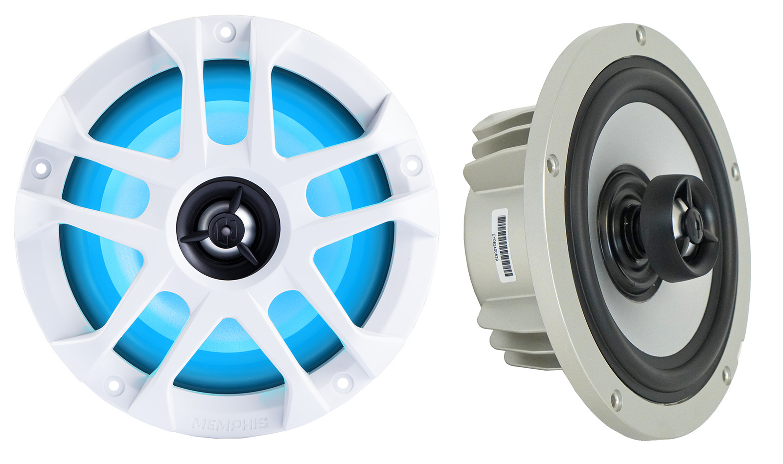 4 Memphis Audio MXA80L 120 Вт 8 двухполосных динамиков для морских судов с решетками RGB LED