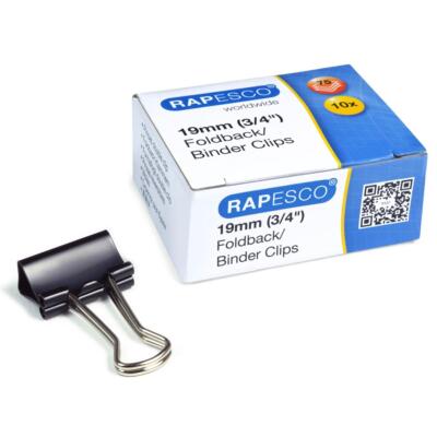 Foldback-Klammern, Breite: 50 mm, schwarz RAPESCO FBC500B1 (5018505703055)
