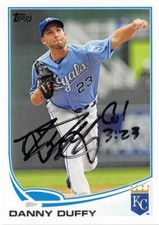 Danny Duffy autographed Baseball Card (Kansas City Royals) 2013 Topps #US122