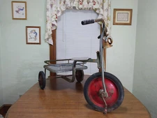 VINTAGE CLASSIC ANGELES TRICYCLE RARE HTF TRIKE HAULER CALI YARD ART ~ No Pedals