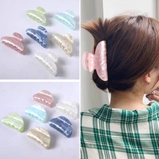 Ladies Marble Hair Claw Crab Big Acrylic Hair Clip Women Accessories Bath Makeup