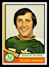 1974-75 Topps Hockey Card #26 Cesare Maniago Minnesota North Stars
