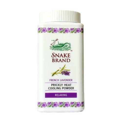Snake Brand Prickly Heat French Lavender Cooling Powder travelling size 50 grms. - Photo 1/6