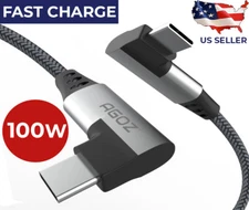 100W 90° USB C to USBC Cable Charger for MacBook Air,iPad Pro, iPhone 16, 15 Pro