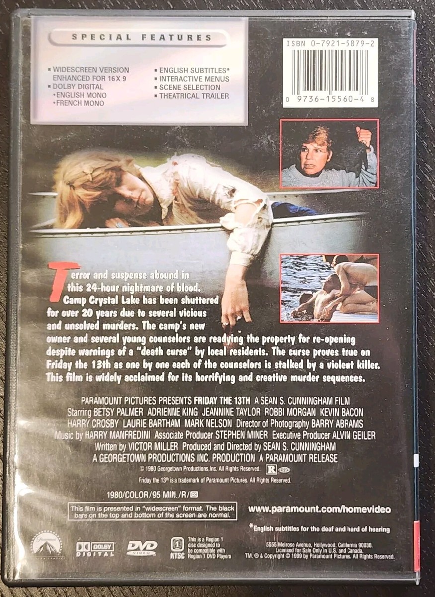 Friday the 13th (DVD, 1999, Sensormatic) 97361556048| eBay