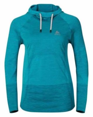 Odlo Hoody Seamless Middle Layer Briana Turquoise - 349101-70440