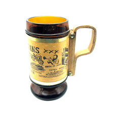 New Orleans Amber Beer Mug NBA Jazz Superdome Saints NFL French Quarter Vintage