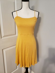 yellow spaghetti strap sundress