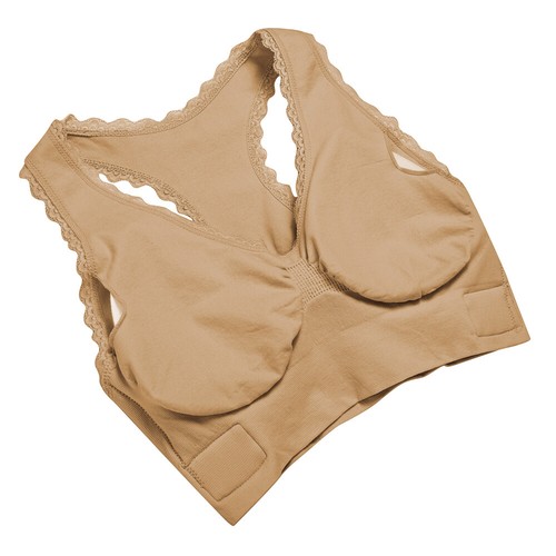 Women Seamless Cross Front Side Buckle Lace Sports Bras Sport Gym Activewear Hot - Imagen 7 de 13