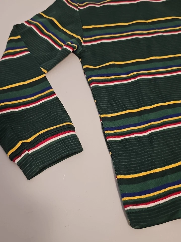 CAMISA VERDE CUELLO EN T A RAYAS CONEXIÓN NIÑO NIÑO PEQUEÑO 4T NUEVA 2005 Foto 3 de 4