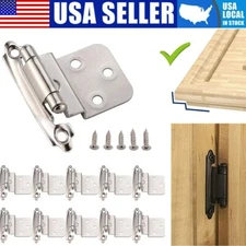 3/8 Inch Inset Cabinet Door Hinges Face Mount Self Closing Cabinet Door Hinges 