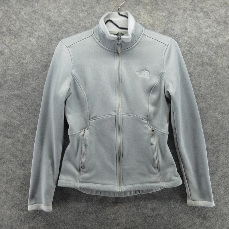 north-face full zip sweater long sleeve mock neck jacket