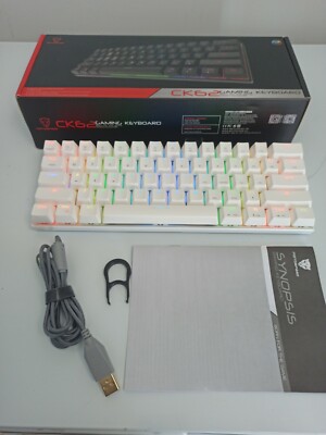 MOTOSPEED CK62 Gaming Keyboard Dual Mode Rainbow LED Wired USB for PC Lapt