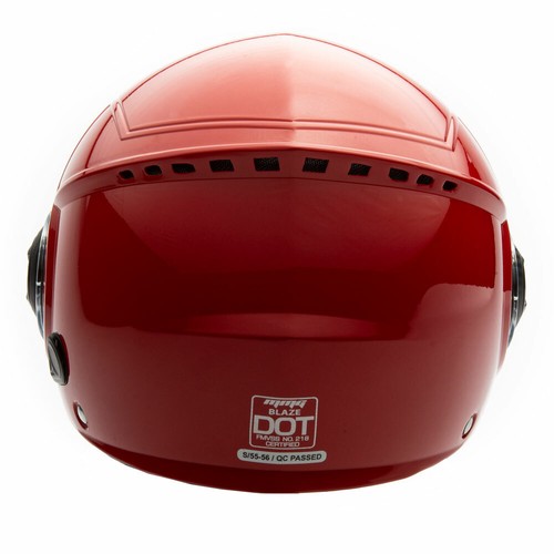 MMG Motorcycle Scooter Pilot Open Face Flip-Up Helmet DOT - Shiny Red Medium - Picture 5 of 6