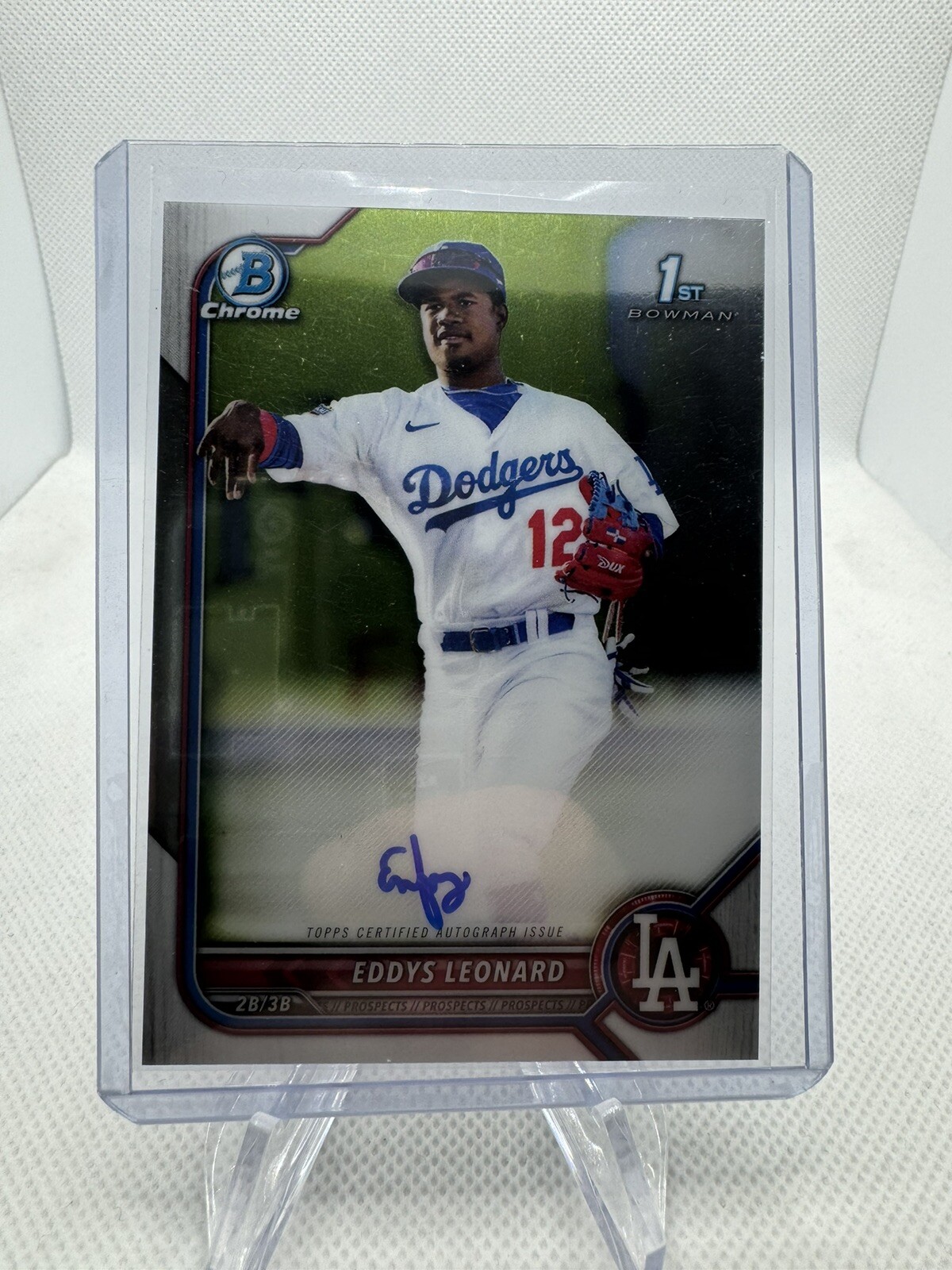 2022 Bowman Chrome Eddys Leonard #CPA-EL Autographs A2