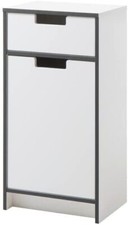 Badezimmerschrank Newport Kommode weiß/anthrazit Badmöbel UVP 119,- NEU