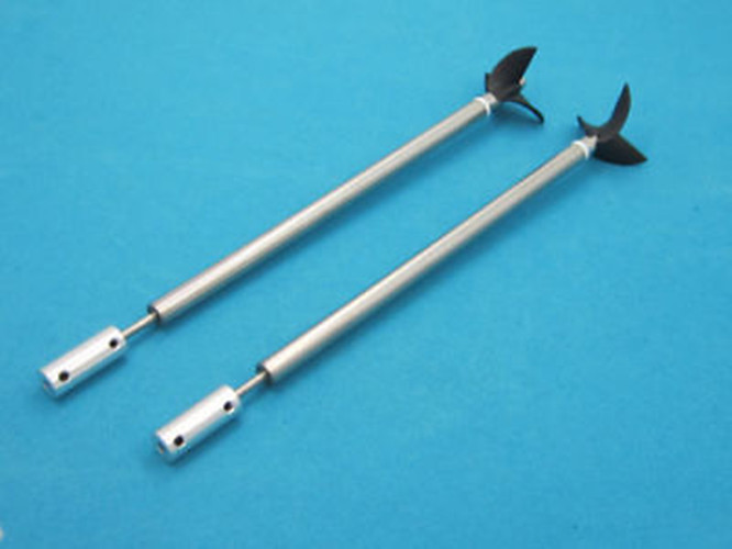 1Pair 3-blade Steel Assembly 3mm Shaft Catamaran Double Motor RC Boat #1723