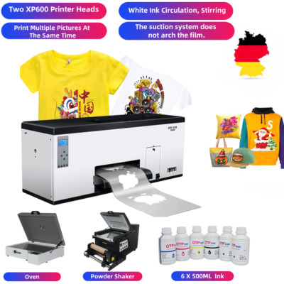 SIHAO A3 DTF-Drucker Dual XP600 Direkt Film DTF-Transferdrucker T-Shirt Druck