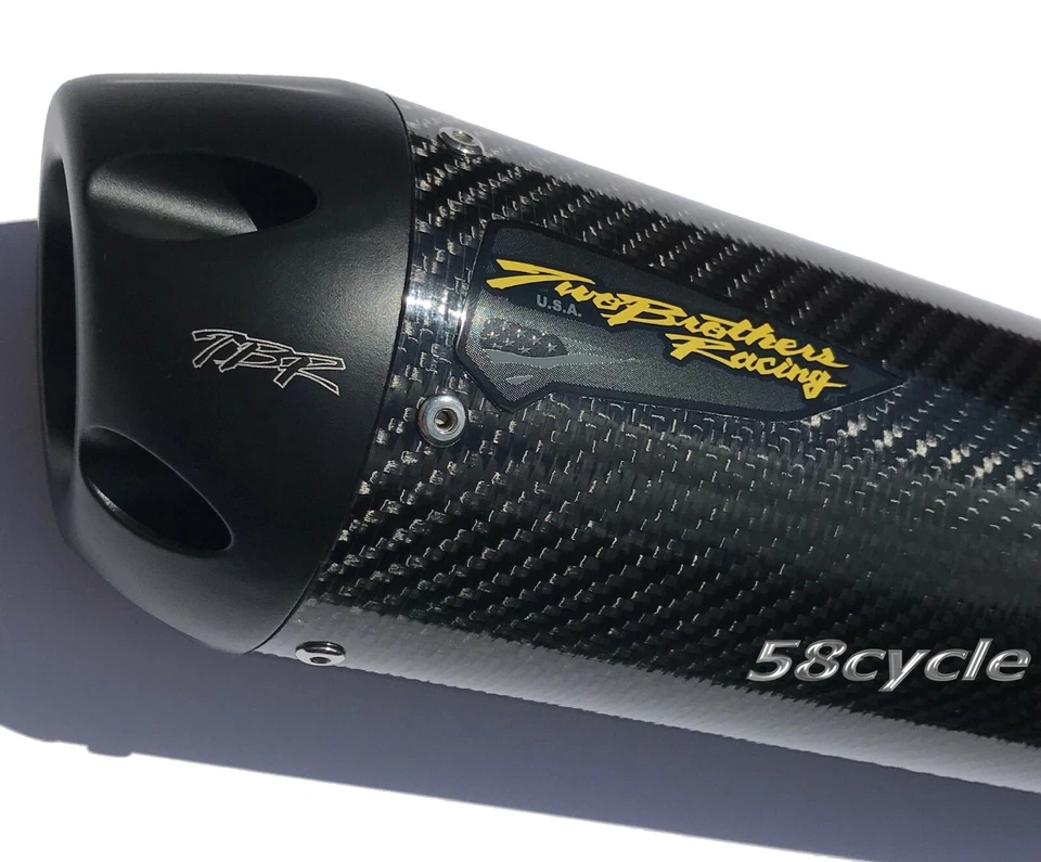2006-2020 YZF R6 Two Brothers Hurricane Carbon Fiber Slip On Exhaust - Imagem 4 de 4