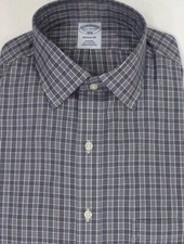 Brooks Brothers Regular Non-Iron 100 Cotton 14.5-32/33 Dark Grey NWT 118.00