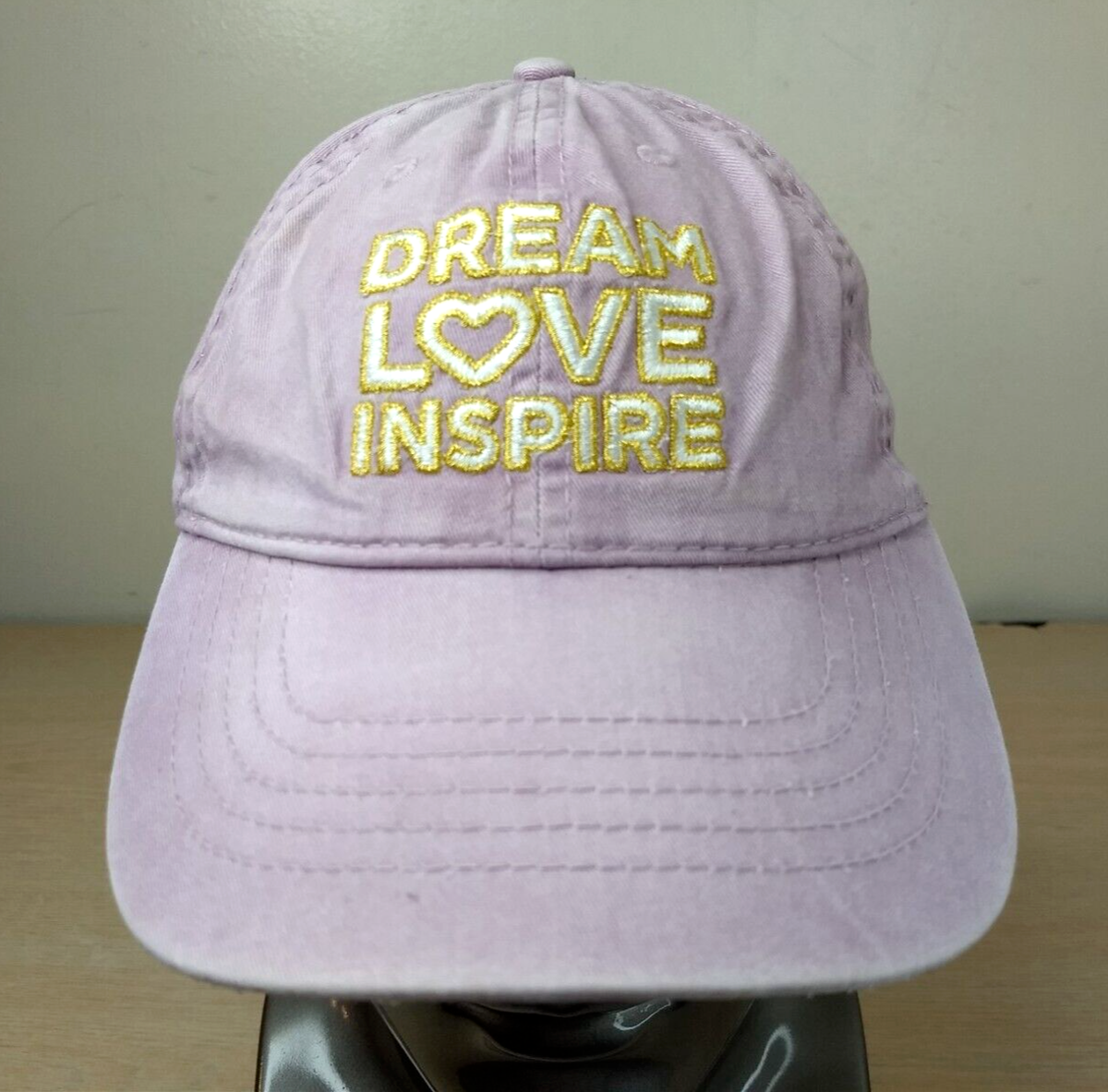 DREAM LOVE INSPIRE ADJUSTABLE TIE-BACK/BOW BASEBALL HAT/CAP