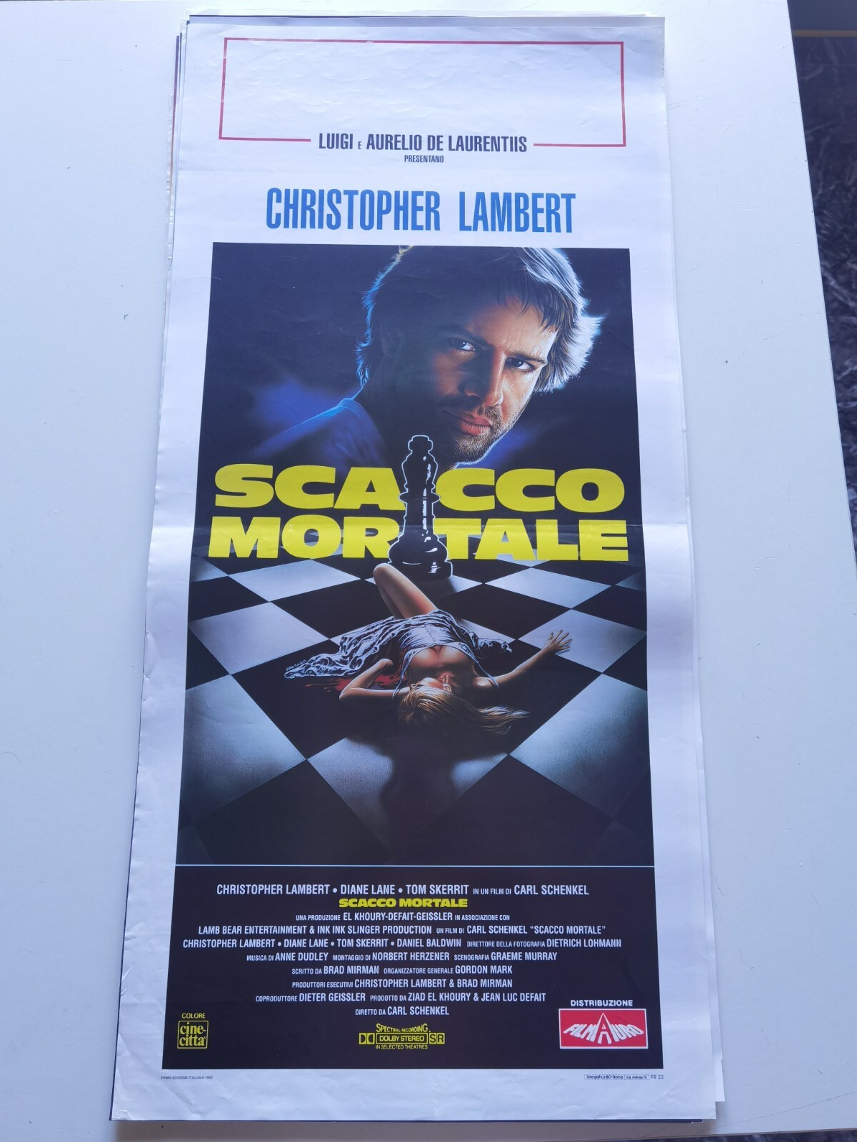 Locandina originale film Scacco mortale (1992) - Regia di Carl Schenkel