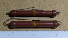 Lot of 2 NOS CVD 100 Ohm 1% 10 Watt Wire-Wound Resistors