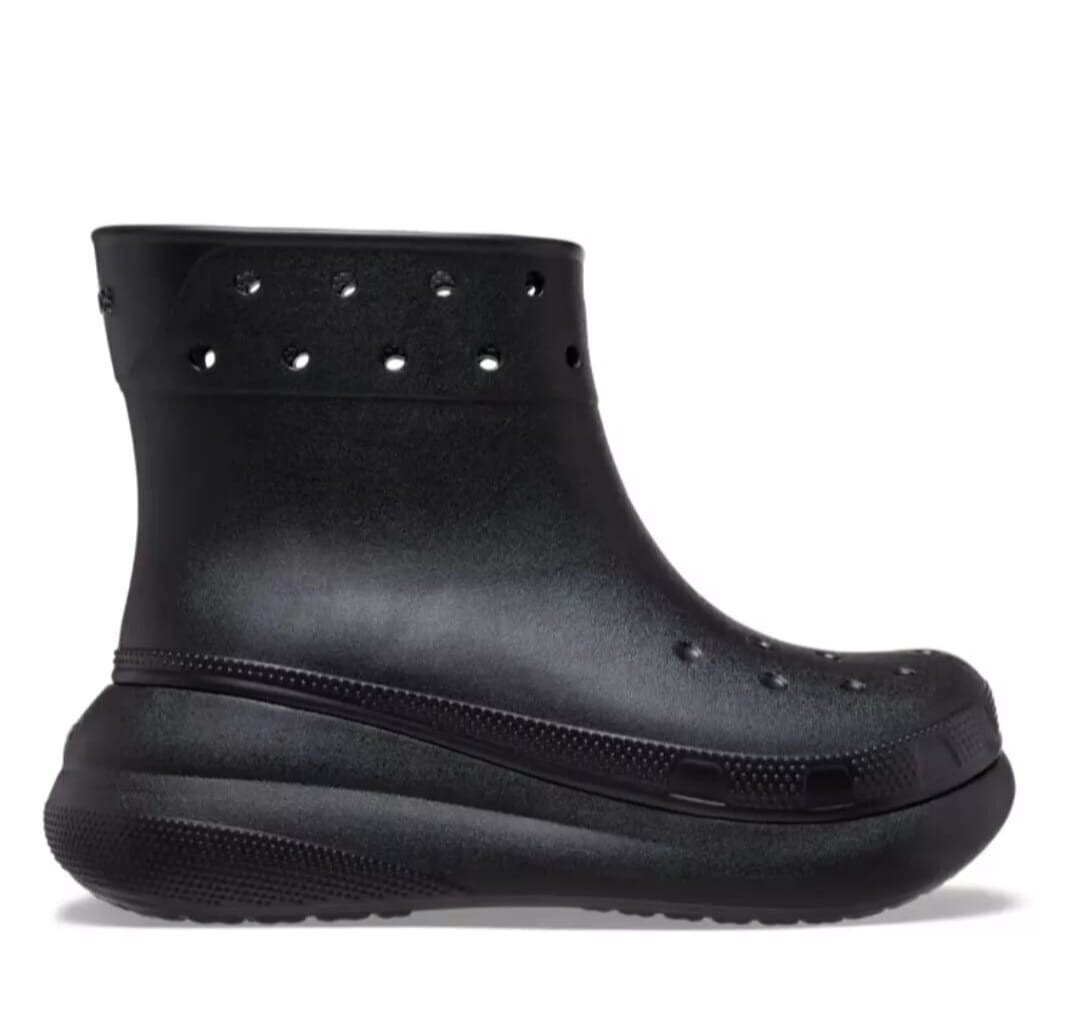 ⭐︎新品未使用⭐︎　CROCS CLASSIC CRUSH RAIN BOOTS Crocs NEW Classic Crush Black Rain Boots Lightweight Easy